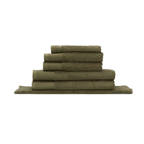 Vida Organic Cotton Towel Range - Olive