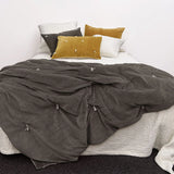 Oakura Quilt - Charcoal