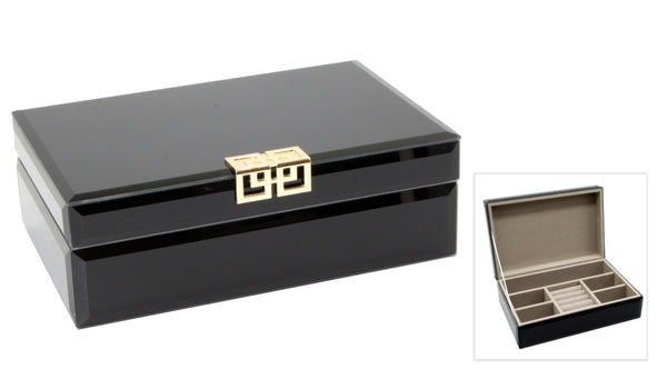 Black Emblem Glass Box - Small