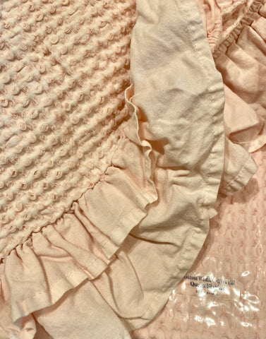 Cotton Waffle Blanket with Frill