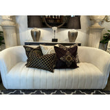 Embroidered Cross Cushion - Black