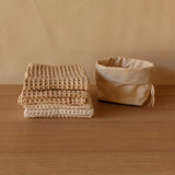 Grid Waffle Hand Towel Set