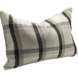 Black and Ivory Tartan Cushion