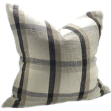 Black and Ivory Tartan Cushion