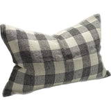 Black and Ivory Check Cushion