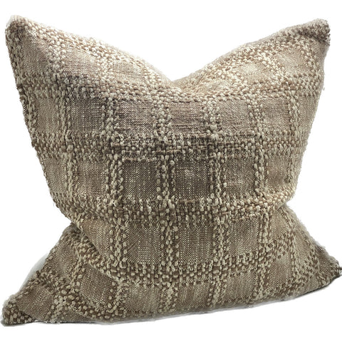 Rustic Brown Check Cushion