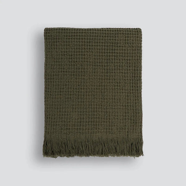 Celine Throw Celine Throw - Olive – The Linen Store