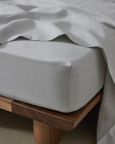 Ravello Linen Sheets - Silver