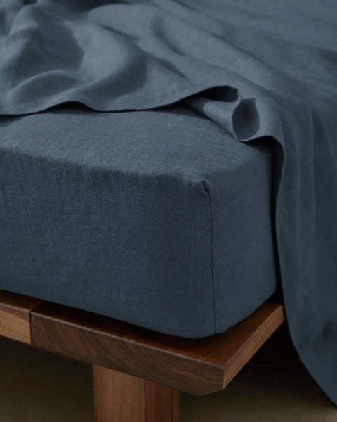 Ravello Linen Sheets - Denim