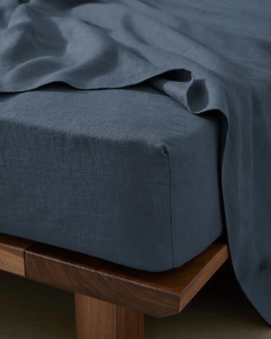 Ravello Linen Sheets - Denim