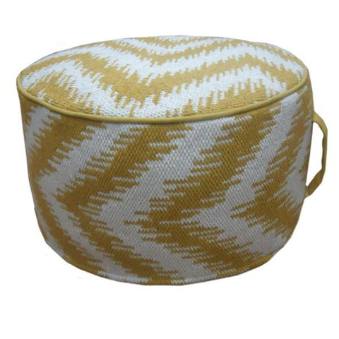 Chevron Round Floor Pouffe