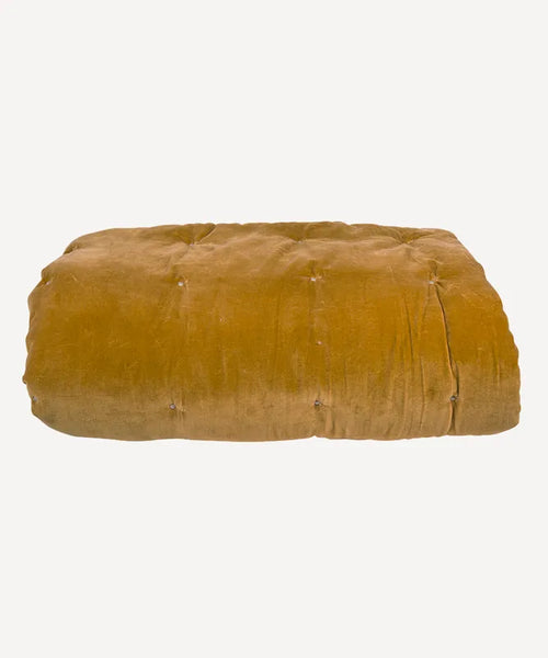 Velvet Eiderdown Saffron The Linen Store