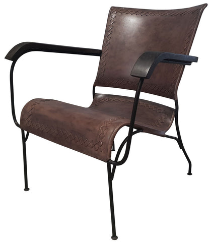 Industrial Style Leather Arm Chair