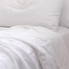 Federation Linen Sheeting  - White Fitted Sheet