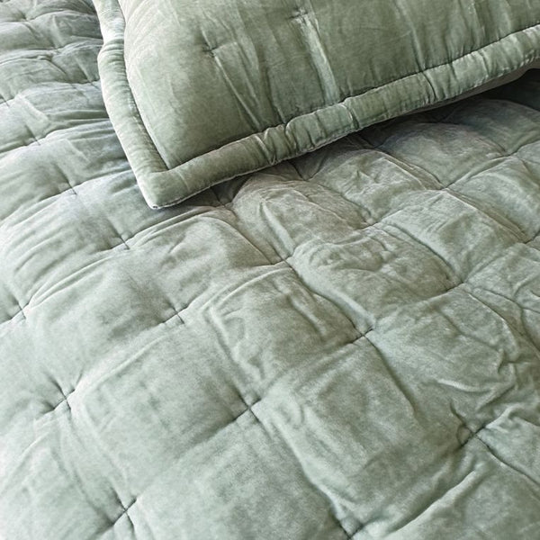 Velvet Pin Sage Comforter
